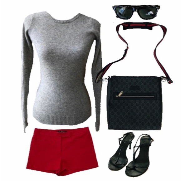 Malika Cashmere Sweater Heather Grey Crewneck S! - Picture 3 of 7